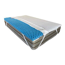 Topper memory foam 160x190 correttore materasso letto matrimoniale alto 5 cm sfoderabile con cinghie elastiche e fodera Silver Fresh, materassino letto futon anatomico antiacaro