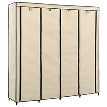 Tidyard Guardaroba con 4 Scomparti,Armadio con Scomparti,Crema 175x45x170 cm