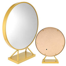 Specchio per il trucco rotondo Specchio da bagno da barba con base Specchi da toeletta moderni Decorazione da toeletta 45x50 cm per l'ufficio domestico