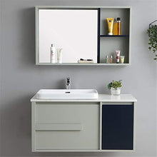 Set di Mobili da Bagno Mobile da Bagno Bagno Combinato lavabo in Ceramica Bagno Bagno Bagno Mobile da Bagno Cabinet Set con Specchio (Color : Gray, Size : 52x100x55cm)