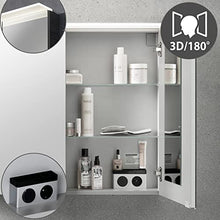 FACKELMANN B.Perfekt - Set di mobili da bagno, 3 pezzi, con mobiletto in ceramica, 100 cm e armadietto a specchio a LED