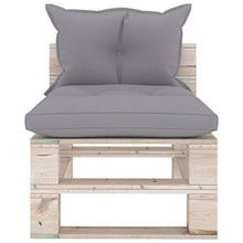vidaXL Divano Centrale da Giardino Pallet con Cuscini in Legno di Pino