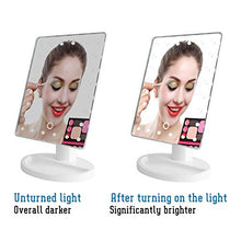 Specchio da trucco, 20 LED 10X manifesto specchio cosmetico touch screen USB ricarica specchio trucco