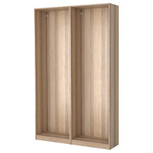 PAX 2 telai armadio 150x35x236 bianco effetto rovere tinto