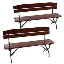 Mendler Set 2X panche Linz Ideale per Le Feste in Giardino terrazza Legno Scuro 150cm