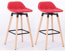 XHCP Sgabelli da Bar Sedie Girevoli con Schienale, Set di 2 in Legno, per Cucina da Interno Sgabelli da Bar