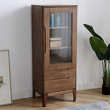 KCCCC Armadio Console Torre di stoccaggio del comò con 2 cassetti e 1 Armadio, Armadio di stoccaggio Sala da Pranzo (Color : Coffee, Size : 40x50x131cm)