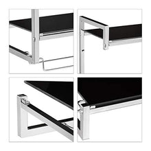 Relaxdays Glass Scaffale per Bagno, 2 Ripiani Complessivi, Argento, 21x44.5x53 cm