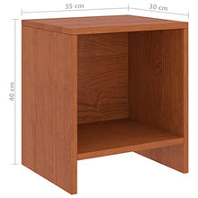 vidaXL Comodini 2 pz Marrone Miele 35x30x40 cm in Pino Massello