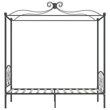 SKM Letto a Baldacchino Grigio in Metallo 90x200 cm (22.8kg)