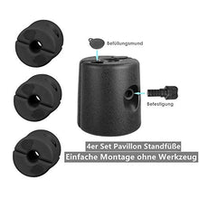 Set da 4 Piedini per Gazebo Piedini in HDPE per Tende da Giardino Pesi per la stabilizzazione del Gazebo 22 x 25 cm Pesi per Gazebo