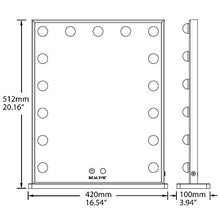 WONSTART specchio trucco con luci, Specchio per Il Trucco con 15 Pezzi di luci a LED da Tavolo o Specchio per Il Montaggio a Parete (42/51 Silver)