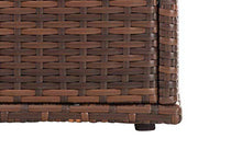 CLP Cassapanca in polyrattan Comfy I per imbottitura da giardino, impermeabile, colore: marrone mélange, dimensioni: 150 litri