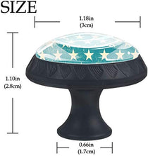 Stelle blu patriottico grunge Pomelli per Porta Set di 4 Pomelli per Mobili Manopole per Cassetti Cucina Armadio Vetro