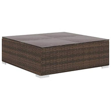 SKM Set Divani da Giardino 6 pz con Cuscini in Polyrattan Marrone (58.7kg)