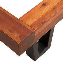 SKM Giroletto con Bordi Vivi in Legno Massello di Acacia 200 cm