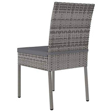 SKM Set da Pranzo da Giardino 5 pz in Polyrattan Grigio (32.3kg)
