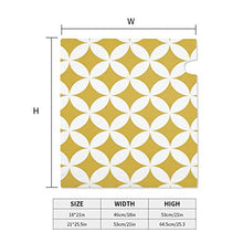Classici cerchi geometrici in senape e bianco dal design unico per cassetta delle poste, copertura per cassetta delle poste, per giardino, giardino, cortile, dimensioni standard, 53 x 45 cm