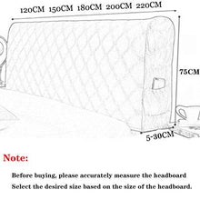 Copri Testata Letto Matrimoniale Elastica, Fodera Elastica Protezione Peluche Testata Addensare Elastico All-inclusive Coperchio Europeo Soft Cover Lavabile,D-200 * 75CM