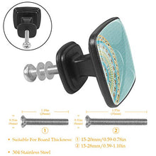 Ornamenti rotondi etnici colorati Pomelli per Porta Set di 4 Pomelli per Mobili Manopole per Cassetti Cucina Armadio Vetro
