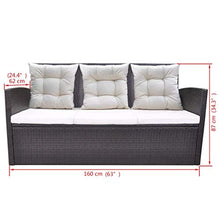 vidaXL Set da Pranzo da Giardino 18 pz Polyrattan Marrone Tavolo Sedie Esterni