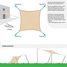 AMANKA Tenda da Sole UV - 2x2x2 m Triangolo HDPE - Telo di Protezione Solare Balcone Giardino Beige