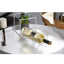AniU Portabottiglie impilabile per vino da cucina e vino, espositore trasparente per bottiglie di vino, accessori da cucina per la casa, frigorifero trasparente (2 pezzi)