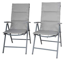Chicreat Sedia Pieghevole da Campeggio con Rivestimento, Set da 2, Argento/Grigio