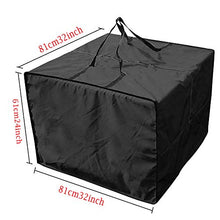 Excerando Borsa per Cuscini da Giardino - Resistente 210D Borsa Cuscini Esterno, Borsa per Cuscino da Patio con Cerniera con Manici e capacità 81 x 81 x 61 cm