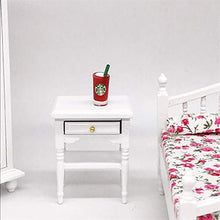 xxkj Comodino Swing Mini Modello Bianco Comodino in Legno Lunghezza 5,3 cm, Larghezza 4 cm, Altezza 6,5 cm