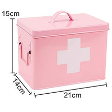 ZSH First Aid Box/Medicina Box portaoggetti con Coperchio/Portatile Governo della Medicina, for la casa, Viaggi sul Posto di Lavoro, Metallo