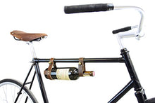 Bicycle Wine Carrier Rack Bottle Holder Perfect for Taking Wine - Brown Leather by Oopsmark