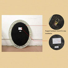 Specchio per Il Trucco del Bagno Ovale Vuoto, Specchio di Bellezza Decorativo da Appendere a Parete Impermeabile, Specchio da toeletta