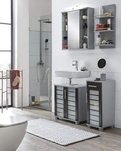 Schildmeyer Niko 139165 - Armadietto da appendere, 30,3/20,5/70,8 cm, colore: Bianco/Antracite lucido