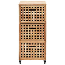 FAMIROSA Armadietto da Bagno 41x41x91 cm in Legno Massello di Noce