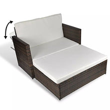 Tidyard- Set Divani da Giardino, Set Divano Esterno 5 pz in Polirattan Modulare Marrone