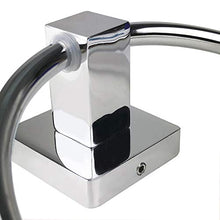 Anello Porta Asciugamani e Salviette da Bagno, Appendi Strofinacci da Parete Rotondo Ø 15 cm, con Finitura Cromata Lucida