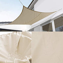 Wayrank Tenda da Sole per Esterno, Impermeabile Tenda a Vela Parasole Rettangolare 2 x 3m con Inox Installazione Kit di Fissaggio per Giardino Terrazza Balcone