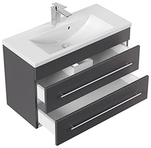 Mobile bagno Mars 800 SlimLine con specchio a LED antracite satinato