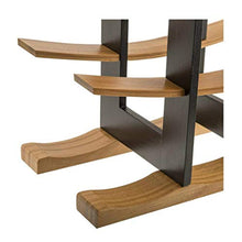 12 Bottle Bamboo Wine Rack Free Standing Wine Holder Wooden Wine Storage Modern Design Carrier 30 x 16 x 42 cm