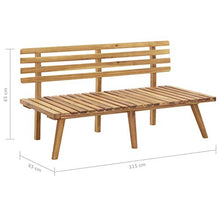 vidaXL Panca da Giardino con Cuscini 115 cm in Massello Acacia