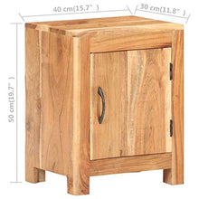 FAMIROSA Comodino 40x30x50 cm in Legno Massello di Acacia-0474