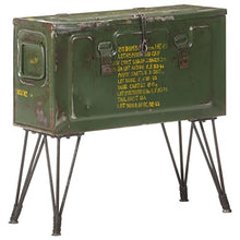 vidaXL Baule Portaoggetti Stile Militare 68x24x66 cm Ferro