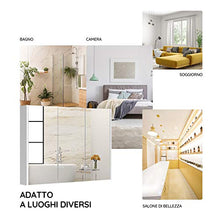 DREAMADE Armadietto a Specchio per Bagno Mobiletto Specchiera con Specchio e 3 Ante per il Bagno a 3 Ripiani, Bianco