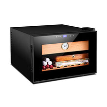 BLLXMX Humidor Armadio, Frigorifero Rivestito in Legno di Cedro con Accessori per Sigari per Vino E Sigari, Controllo della Temperatura da 11 A 18 Gradi
