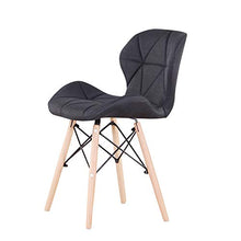 Set di 4 sedie da cucina in tessuto di lino stile retrò per sala da pranzo e sala da pranzo, sedia ad angolo con schienale imbottito