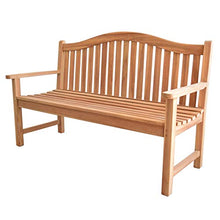 Panca da Giardino Catania, Resistente alle intemperie, in Legno di Teak Massiccio, Cuscino e Colore Non Inclusi, Larghezza 150 cm