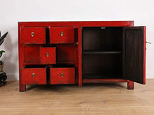 Yajutang Cassettiera antica credenza 2 ante 5 cassetti