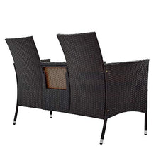 WYLZLIY-Home Set Mobili da Giardino Set Mobili da Esterno Tavolo da Giardino E Sedia 2Seater Panca da Giardino Rattan per Giardini Terrazze Balconi Backyards E Piscine