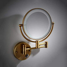 Specchio per Il Trucco a Parete Specchio per Il Trucco con Cablaggio Nascosto Specchio a LED per Appendere a Parete Specchio di Bellezza telescopico da 8 Pollici Specchio ingranditore 3X a d